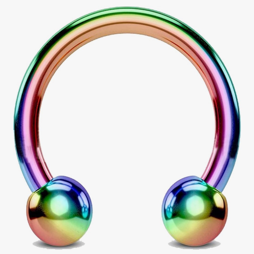 Rainbow Horseshoe Barbell